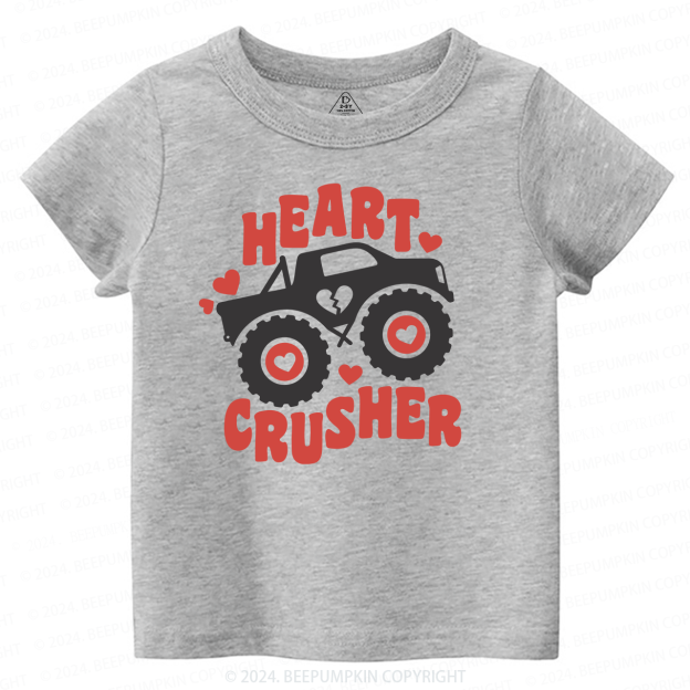 Heart Crusher Valentine's Day Toddler&Kids Tees Beepumpkin
