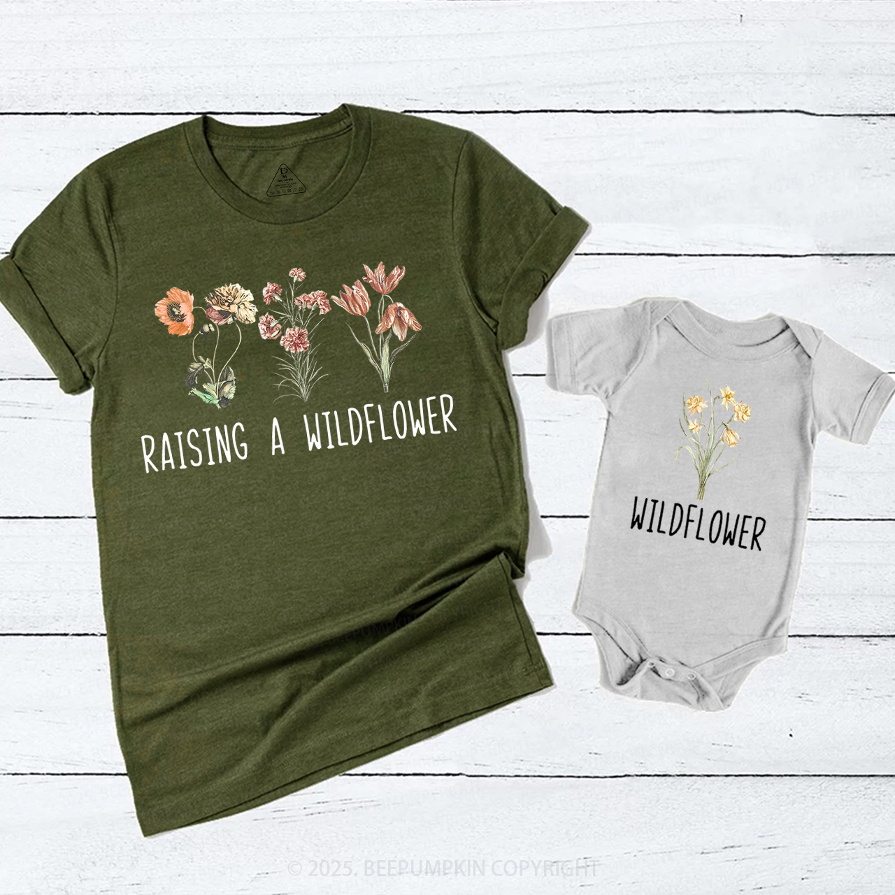 Raising A Wildflower And Wildflower Mom&Me Matching Tees