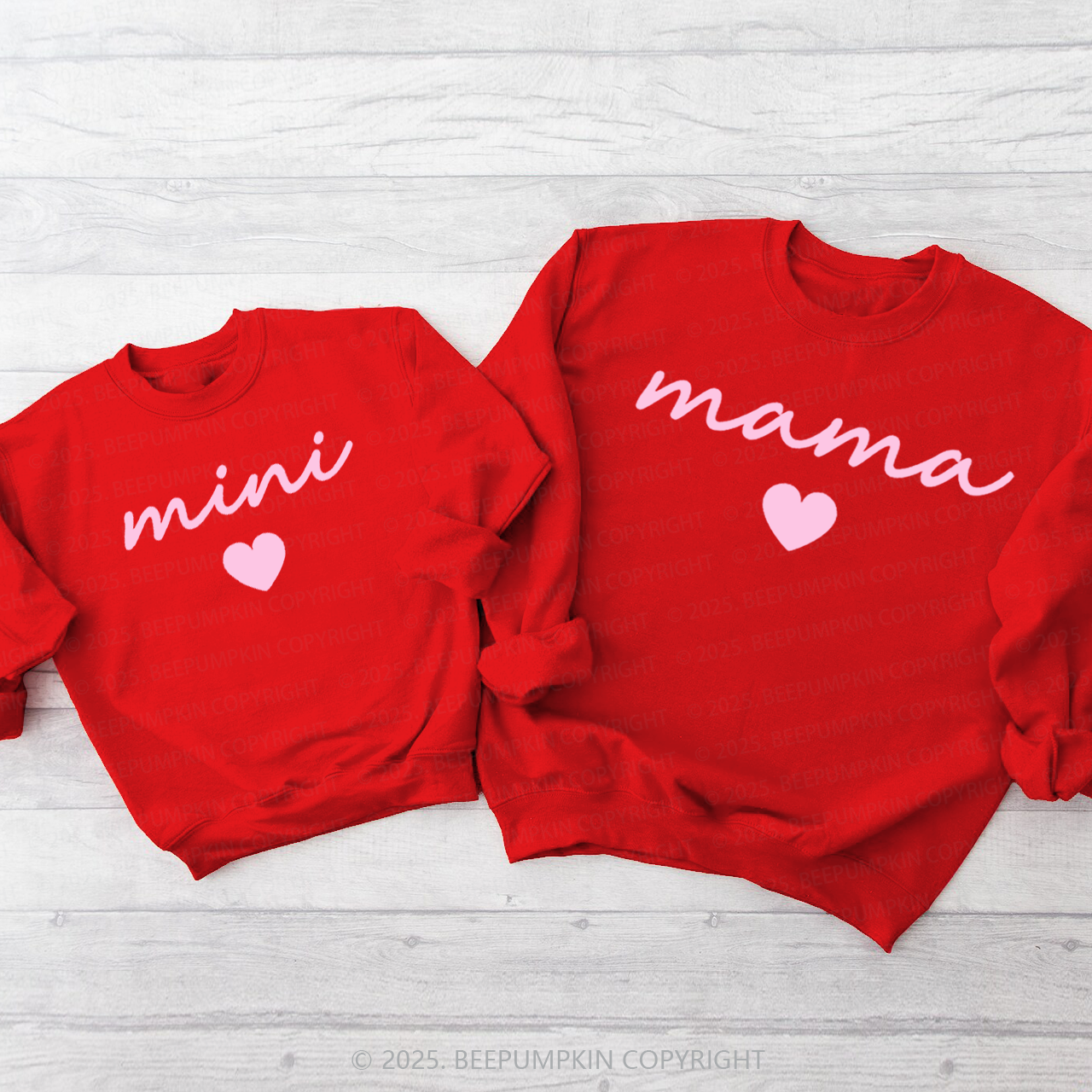 Mama Mini Valentine Matching Sweatshirts