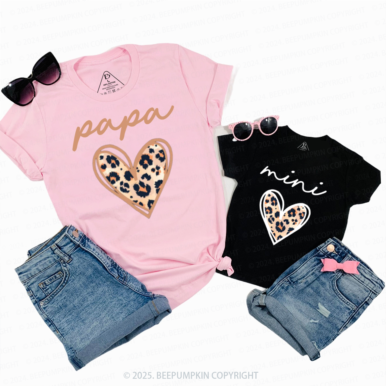 Leopard Heart Family Matching Valentine's Shirts