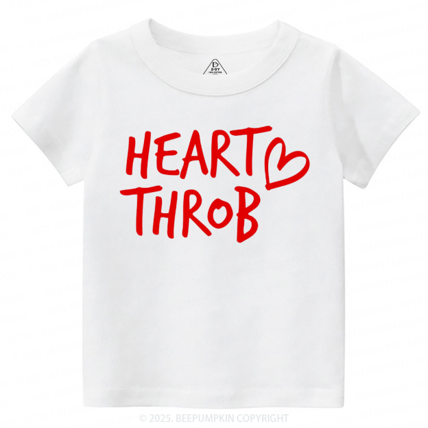 Heart Throb Valentines Day Toddler&Kids Tees Beepumpkin
