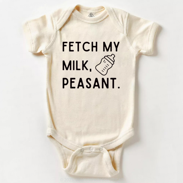Fetch My Milk Peasant Bodysuit Beepumpkin