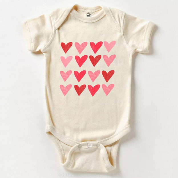 Heart Valentine's Day Bodysuit Beepumpkin
