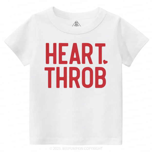 Heart Throb Valentine's Day Toddler&Kid's Tees Beepumpkin