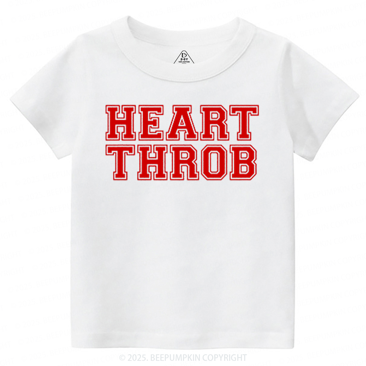 Heart Throb Valentine's Day Toddler&Kid's Tees Beepumpkin 2