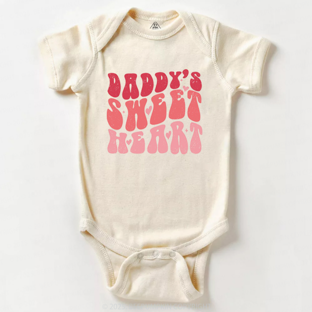 Daddy's Sweet Heart Valentine's Day Bodysuit Beepumpkin