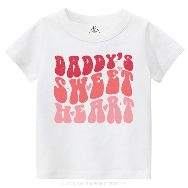 Daddy's Sweet Heart Valentine's Day Toddler&Kid's Tees Beepumpkin