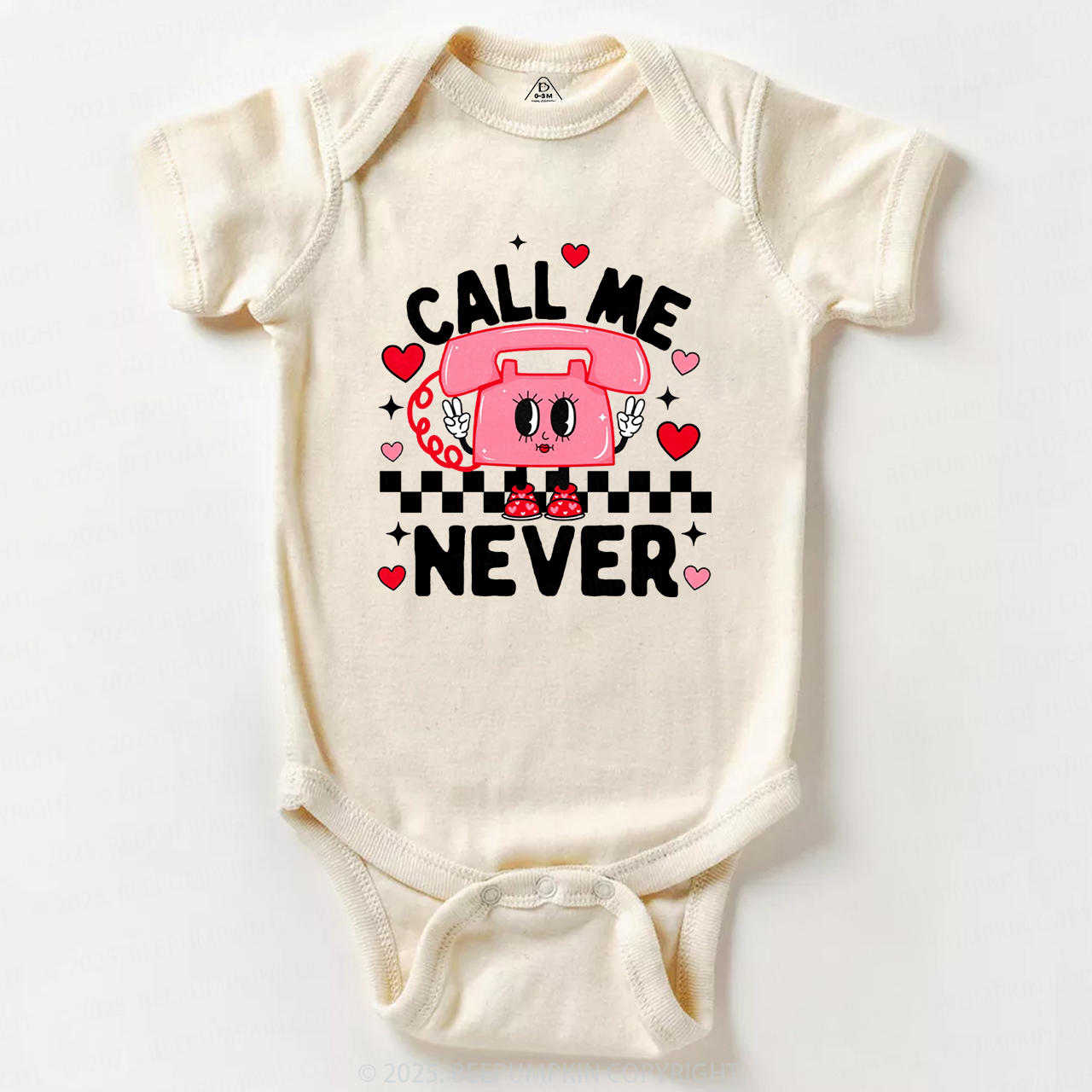 Call Me Never Valentine's Day Bodysuit Beepumpkin