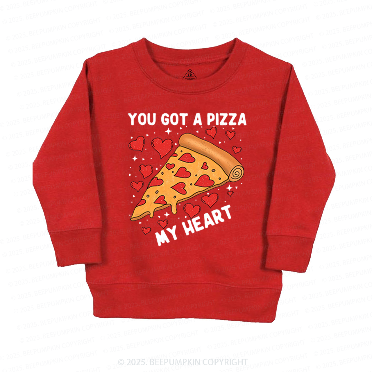 You Got A Pizza My Heart Heart Valentine's Day Kid's Sweatshirt