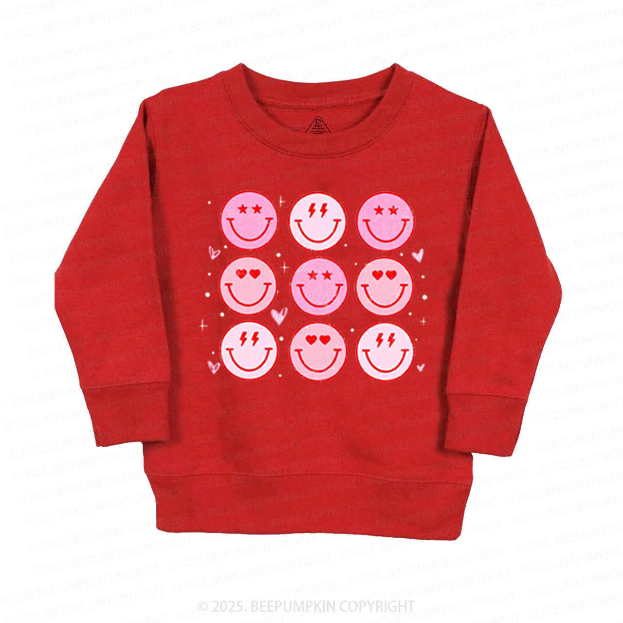 Groovy Heart Valentine's Day Kid's Sweatshirt