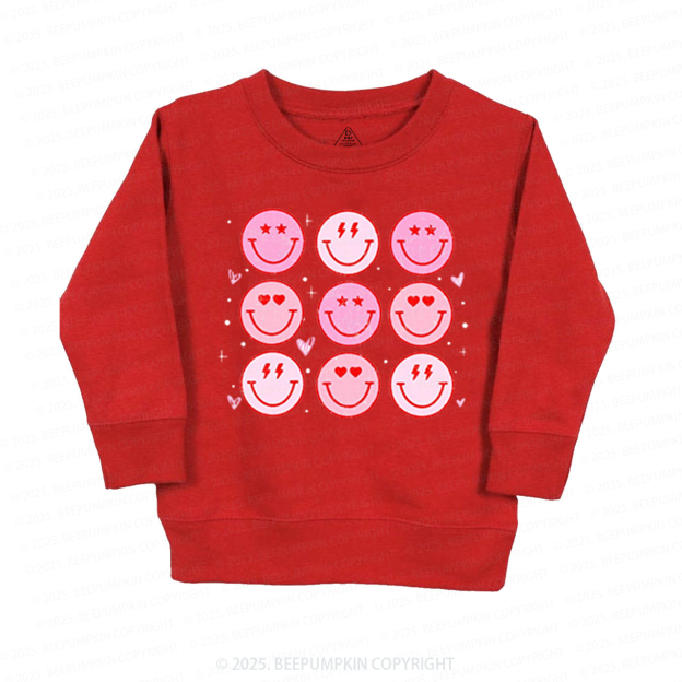 Groovy Heart Valentine's Day Kid's Sweatshirt