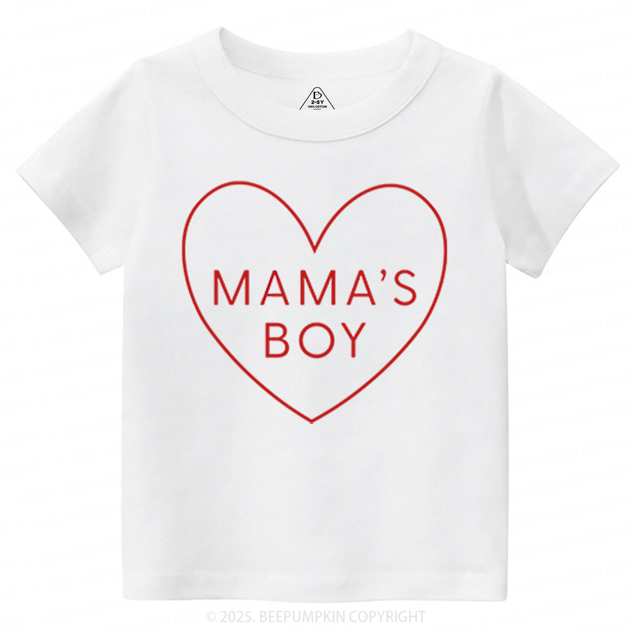 Mama's Boy Valentine's Day Toddler&Kid's Tees Beepumpkin