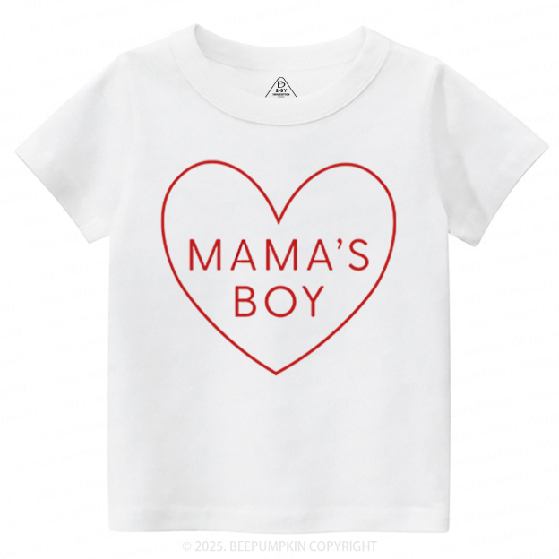 Mama's Boy Valentine's Day Toddler&Kid's Tees Beepumpkin