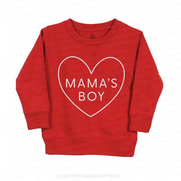 Mama's Boy Valentine's Day Kid's Sweatshirt
