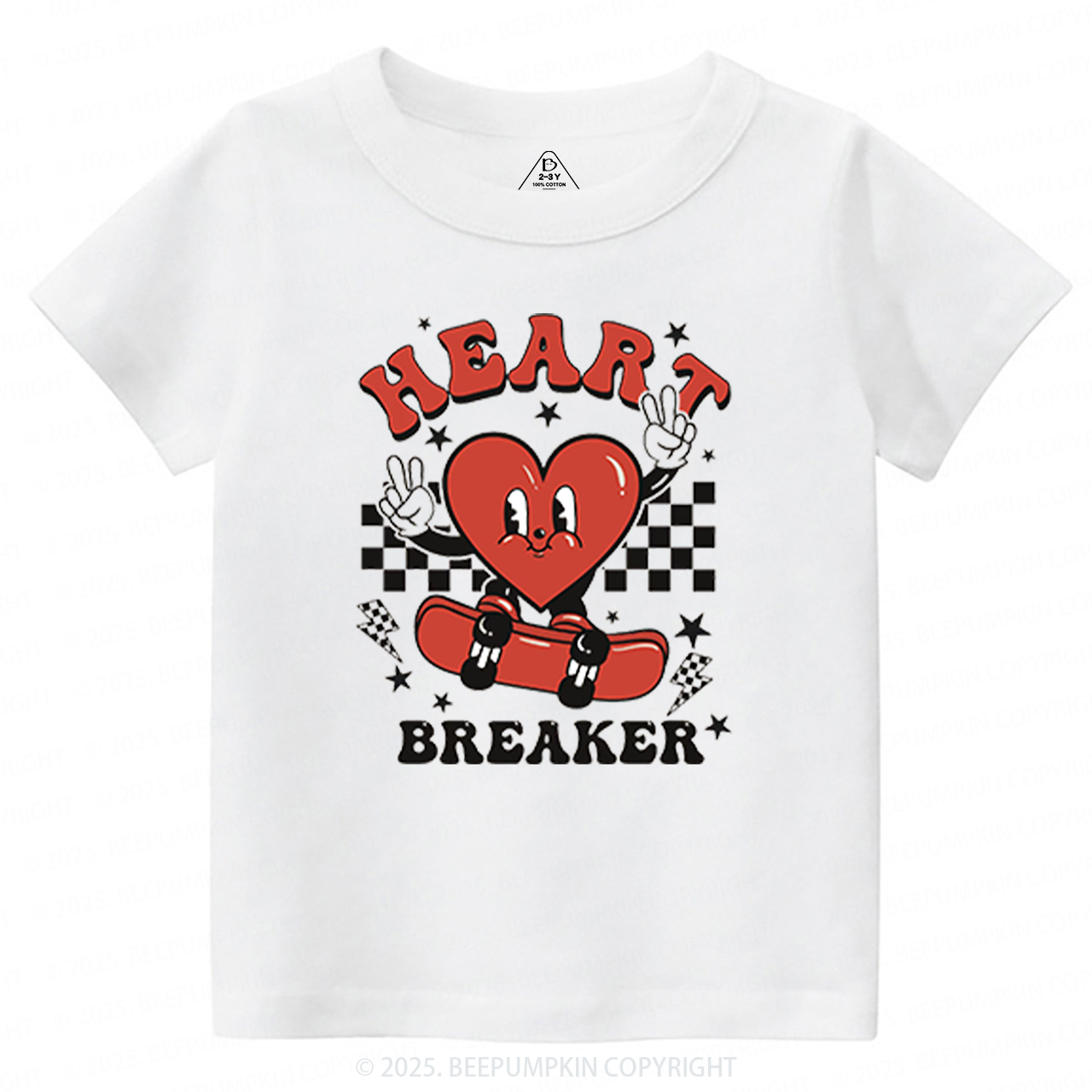 Heart Breaker Valentine's Day Toddler&Kid's Tees Beepumpkin 2