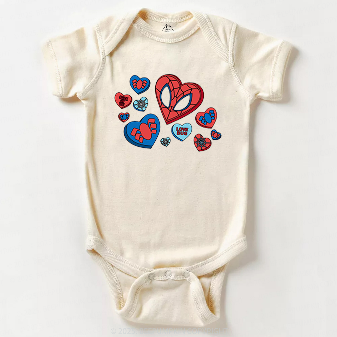 Superhero Valentine's Day Bodysuit Beepumpkin