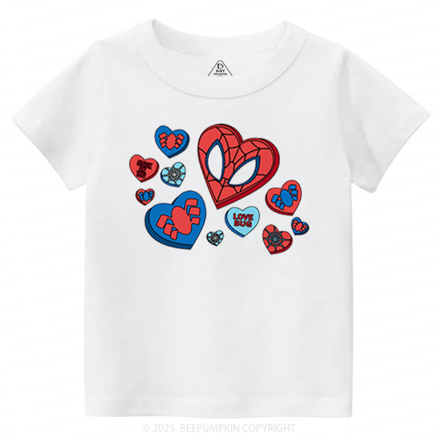 Superhero Valentine's Day Toddler&Kid's Tees Beepumpkin