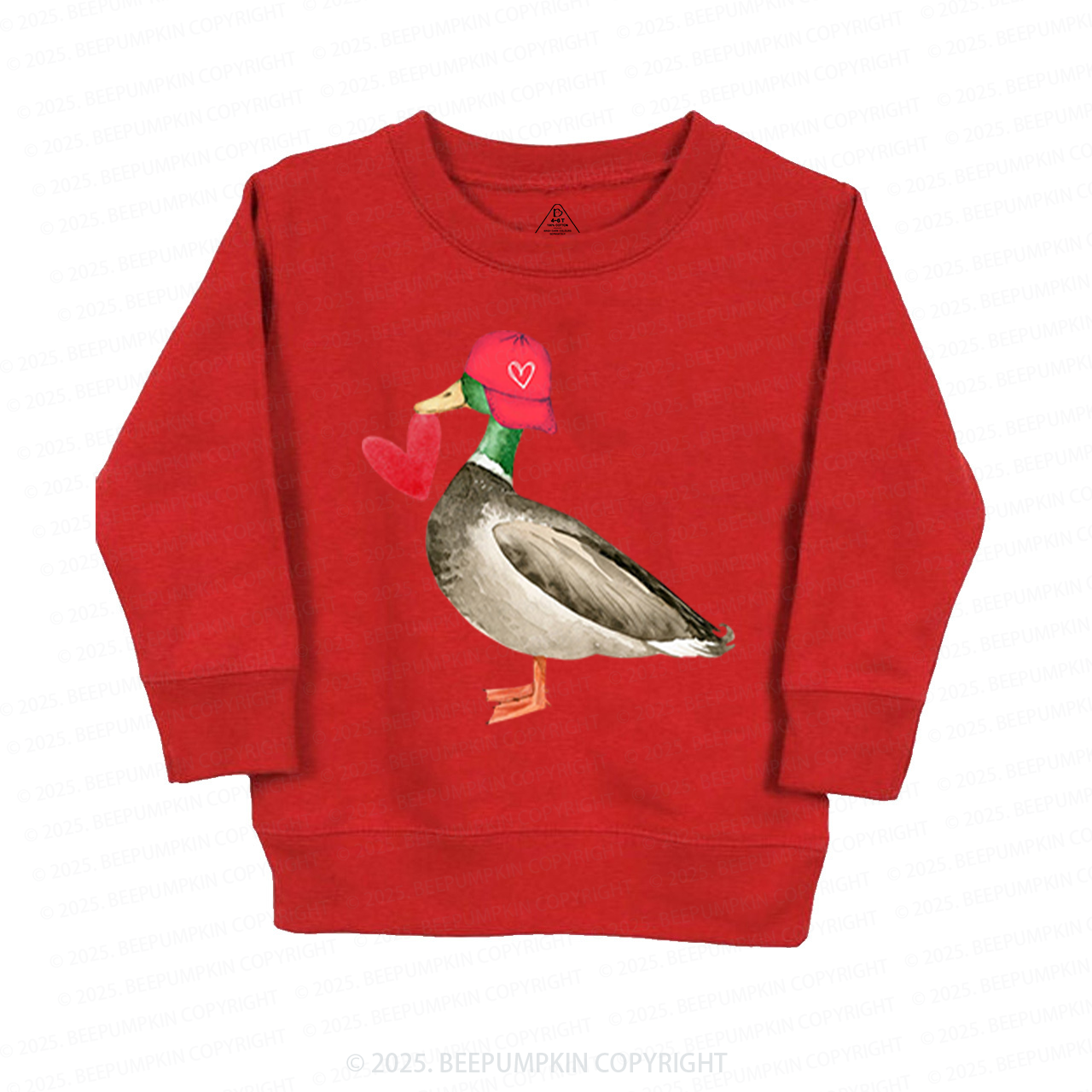 Love Duck Valentine's Day Kid's Sweatshirt