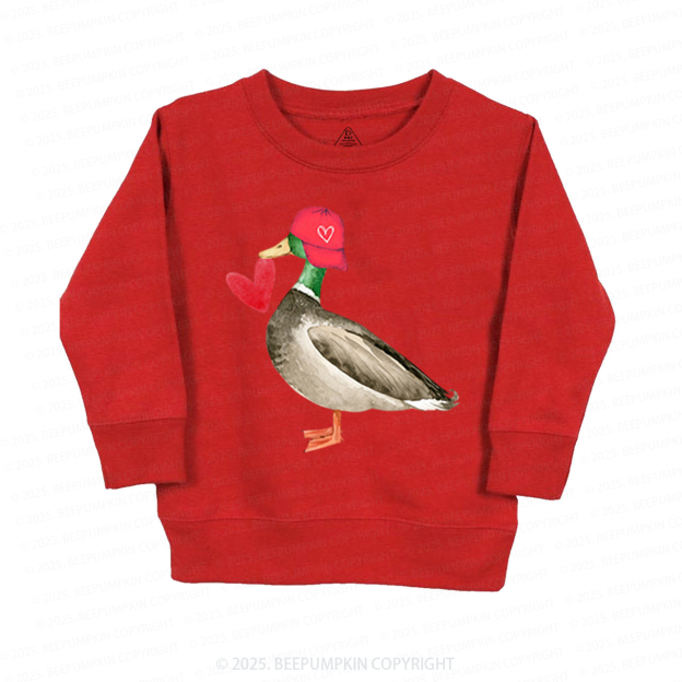 Love Duck Valentine's Day Kid's Sweatshirt