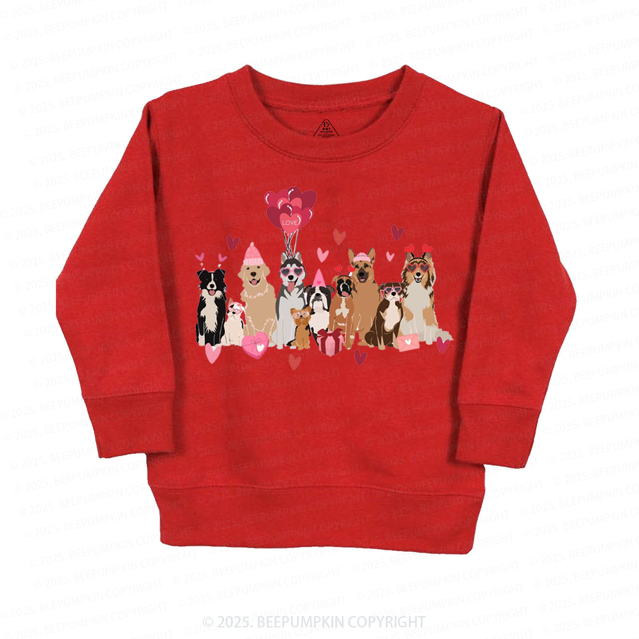 Dog Valentine's Day Kid's Sweatshirt