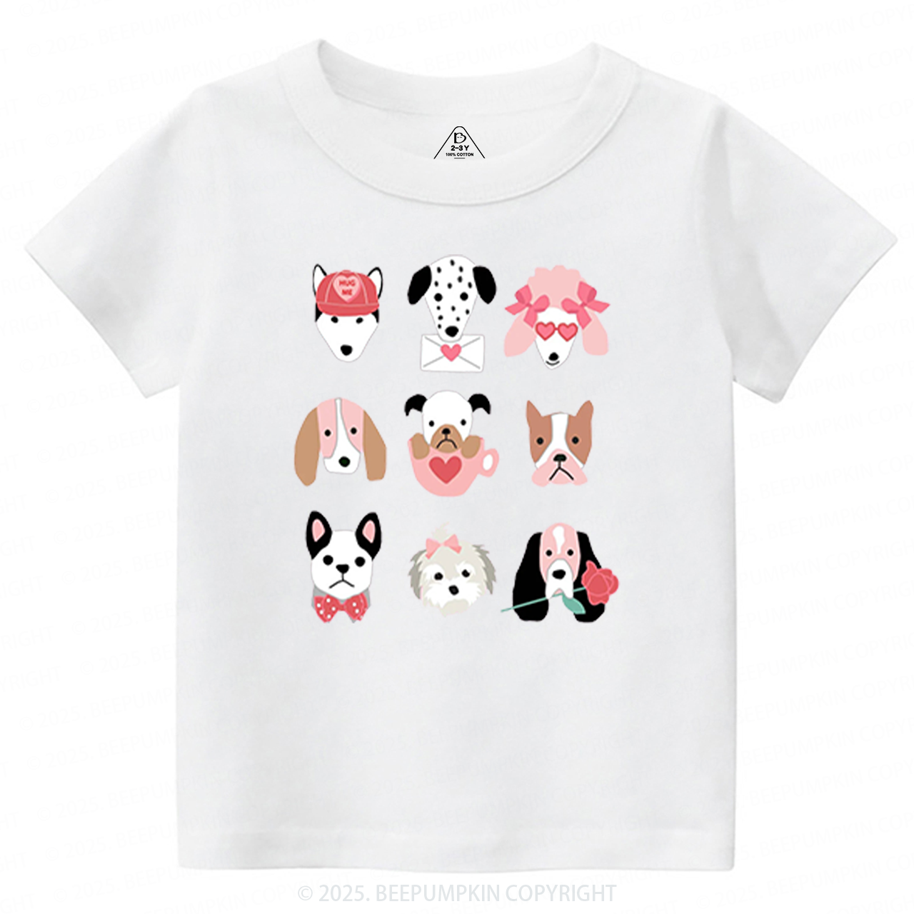 Dog Family Valentine's Day Toddler&Kid's Tees Beepumpkin