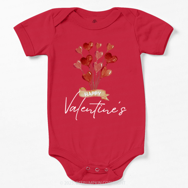 Red Hearts Valentine's Day Bodysuit Beepumpkin