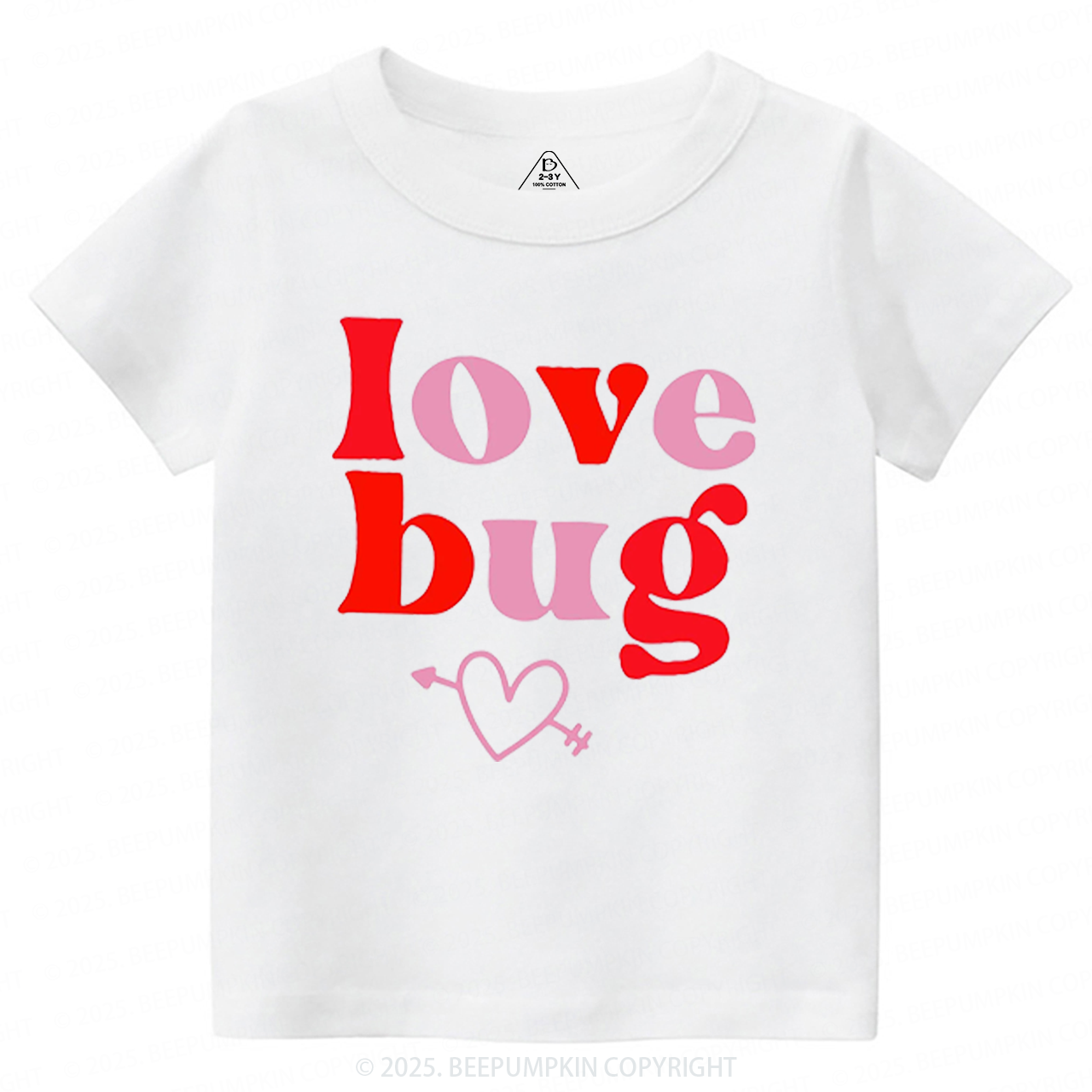 Love Bug Valentine's Day Toddler&Kid's Tees Beepumpkin 2
