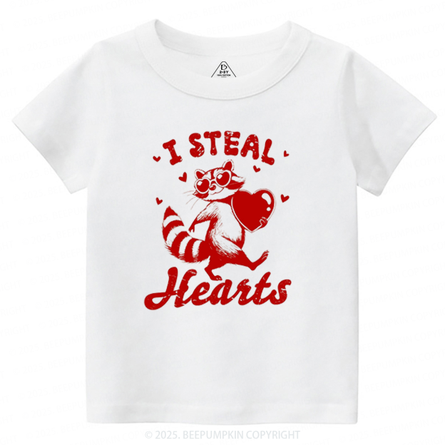 I Steal Hearts Valentine's Day Toddler&Kid's Tees Beepumpkin