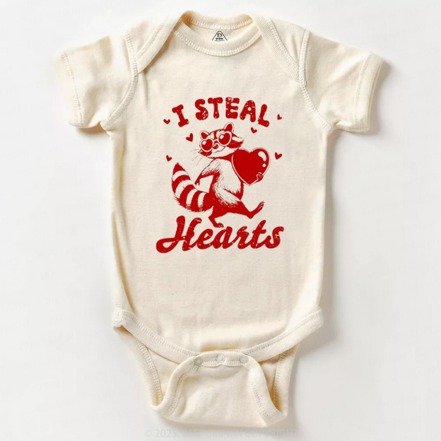 I Steal Hearts Valentine's Day Bodysuit Beepumpkin