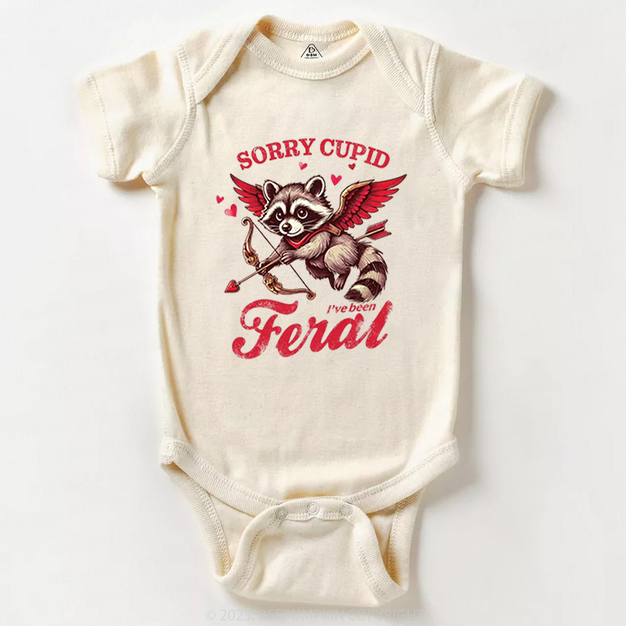 Sorry Cupid I've Been Feral Valentine's Day Bodysuit Beepumpkin