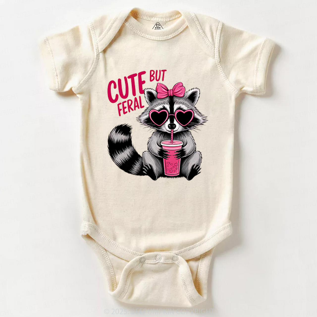 Cute But Feral Valentine's Day Bodysuit Beepumpkin