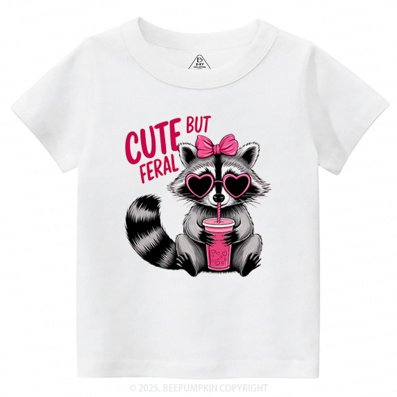 Cute But Feral Valentine's Day Toddler&Kid's Tees Beepumpkin