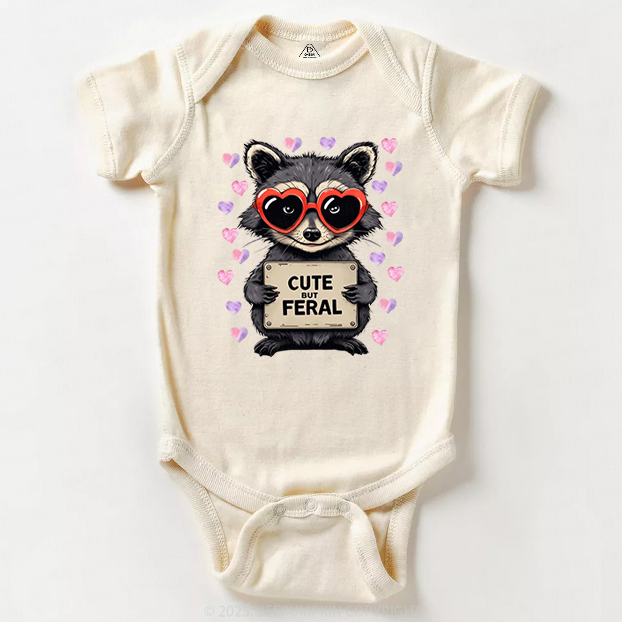 Cute But Feral Valentine's Day Bodysuit Beepumpkin 2