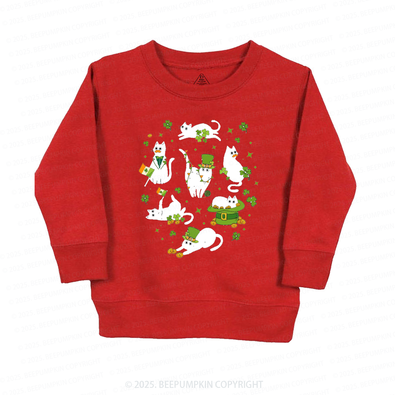 Cat St. Patrick's Day Kid's Sweatshirt