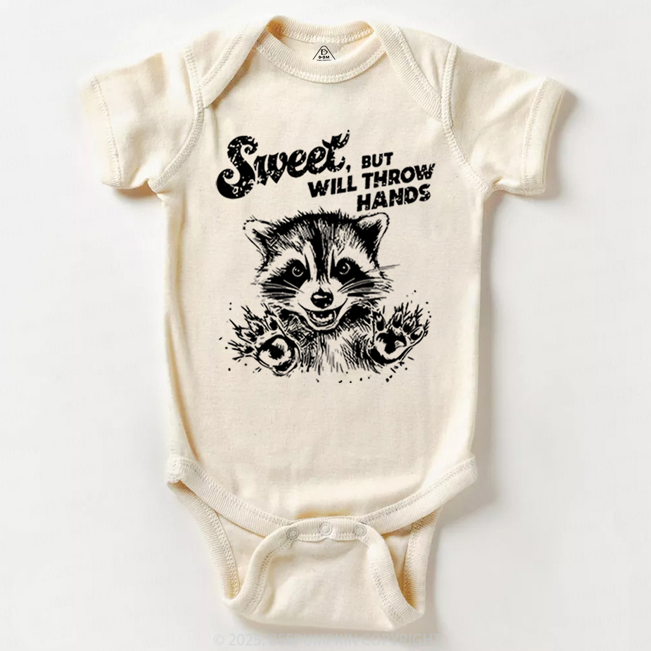 Sweet But Will Throw Hand Bodysuit Beepumpkin