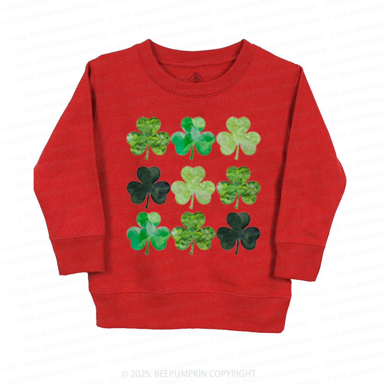 Watercolor Clover St. Patrick's Day Kid's Sweatshirt