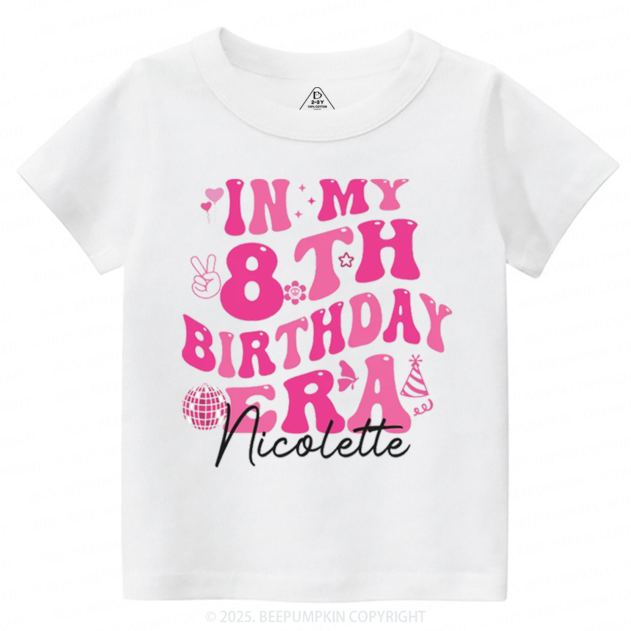 Personalized In My Birthday Era Toddler&Kid's Tees Beepumpkin