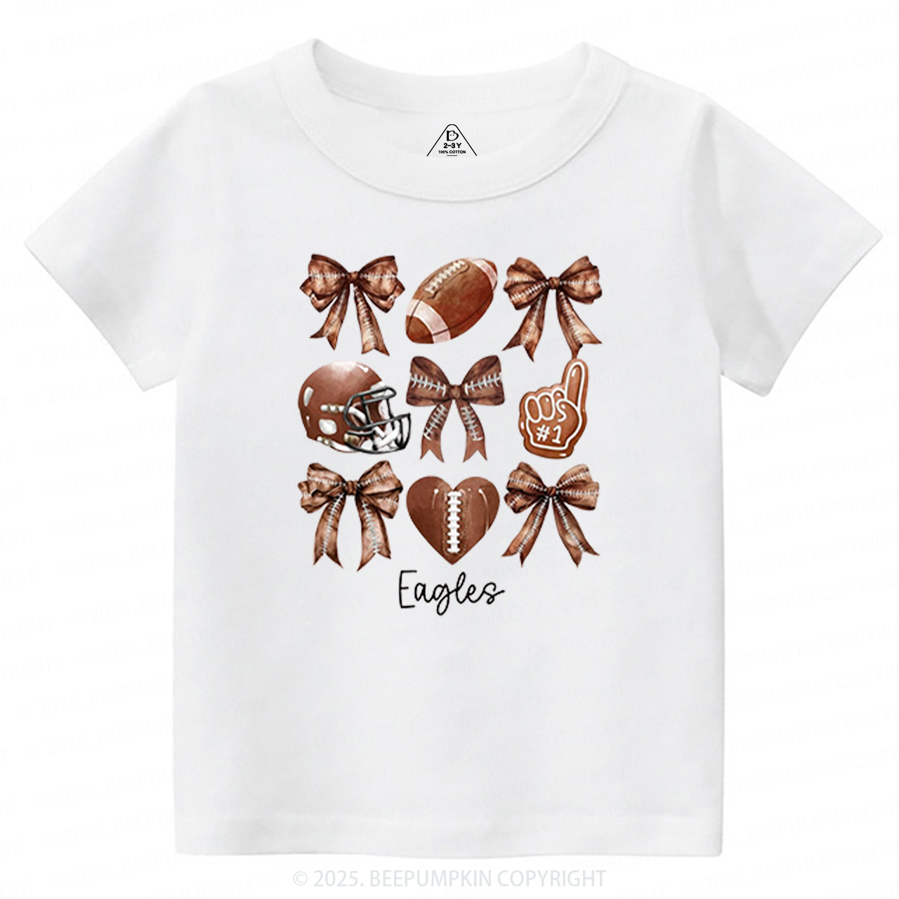 Personalized Kids Name Football Toddler&Kid's Tees Beepumpkin