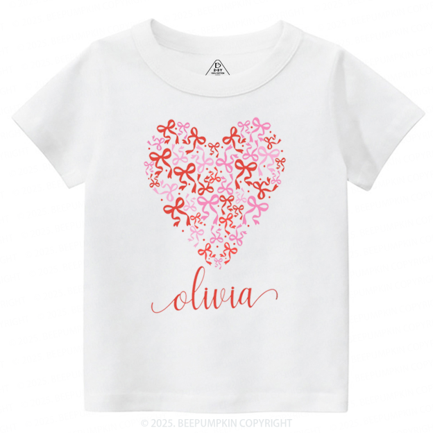Personalized Name Butterfly Love Heart Toddler&Kid's Tees Beepumpkin