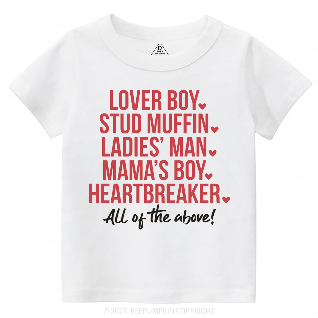 Boys Valentine's Day Toddler&Kid's Tees Beepumpkin