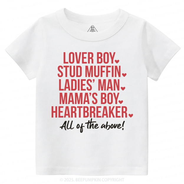 Boys Valentine's Day Toddler&Kid's Tees Beepumpkin
