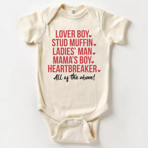 Boys Valentine's Day Bodysuit Beepumpkin