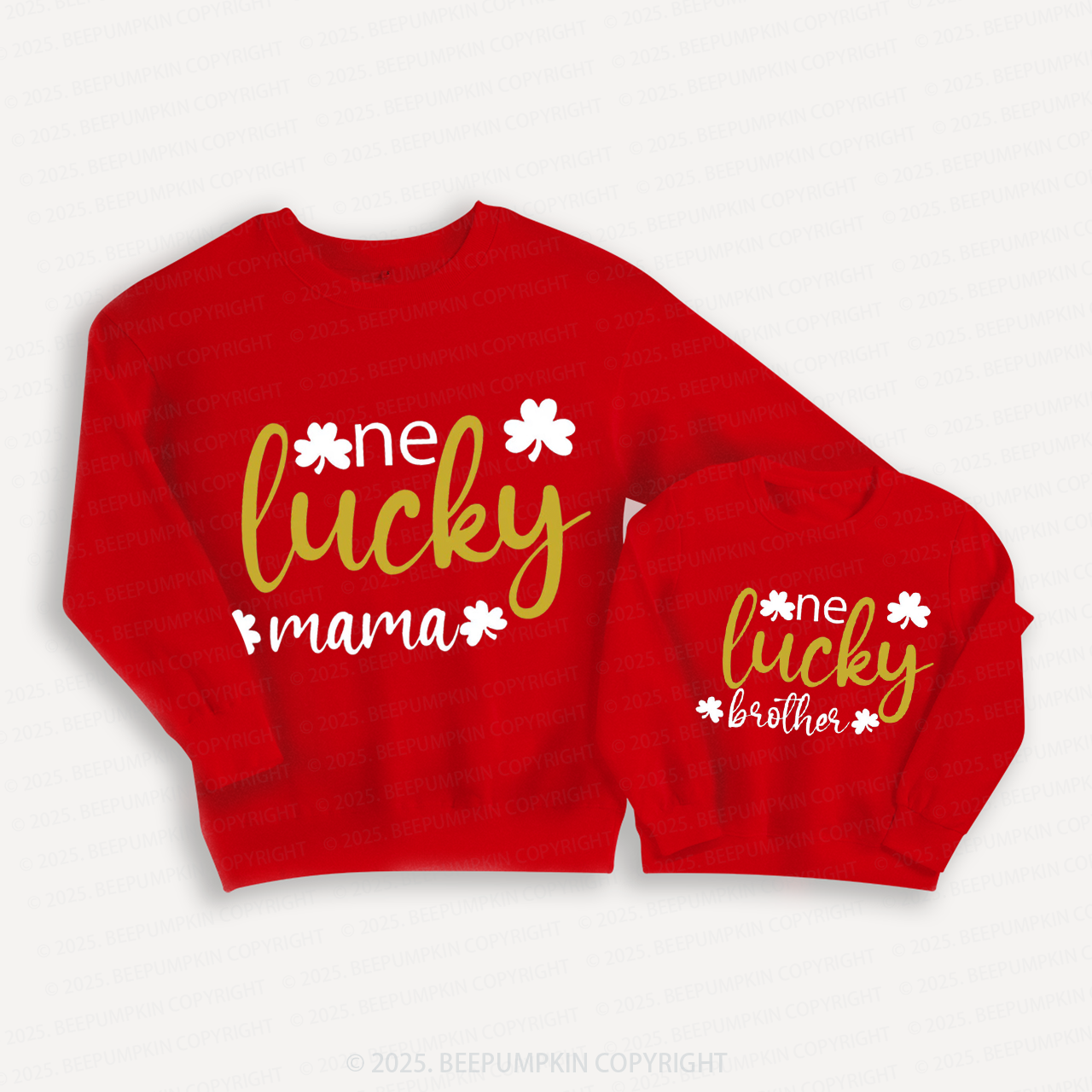 Personalized One Lucky St.Patricks Day Family Matching Sweatshirts