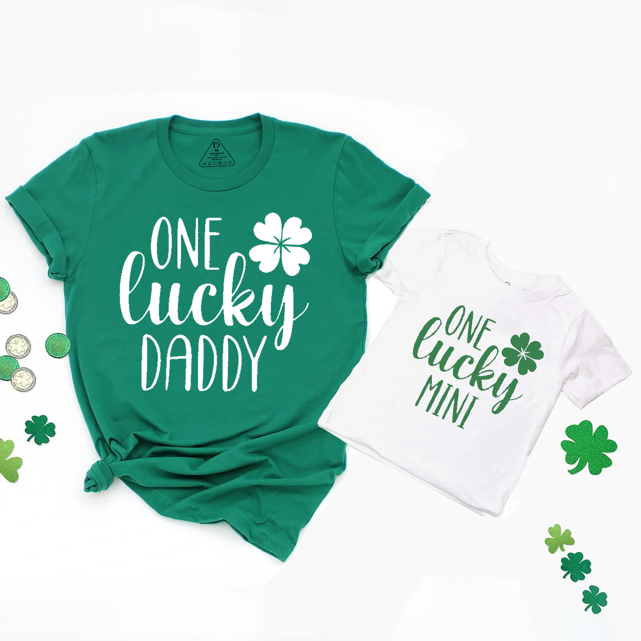 Personalized One Lucky St.Patricks Day Family Matching T-Shirts Beepumpkin 2