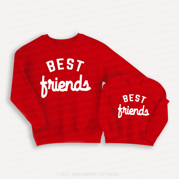 Best Friends Valentine's Day Family Matching Sweatshirts