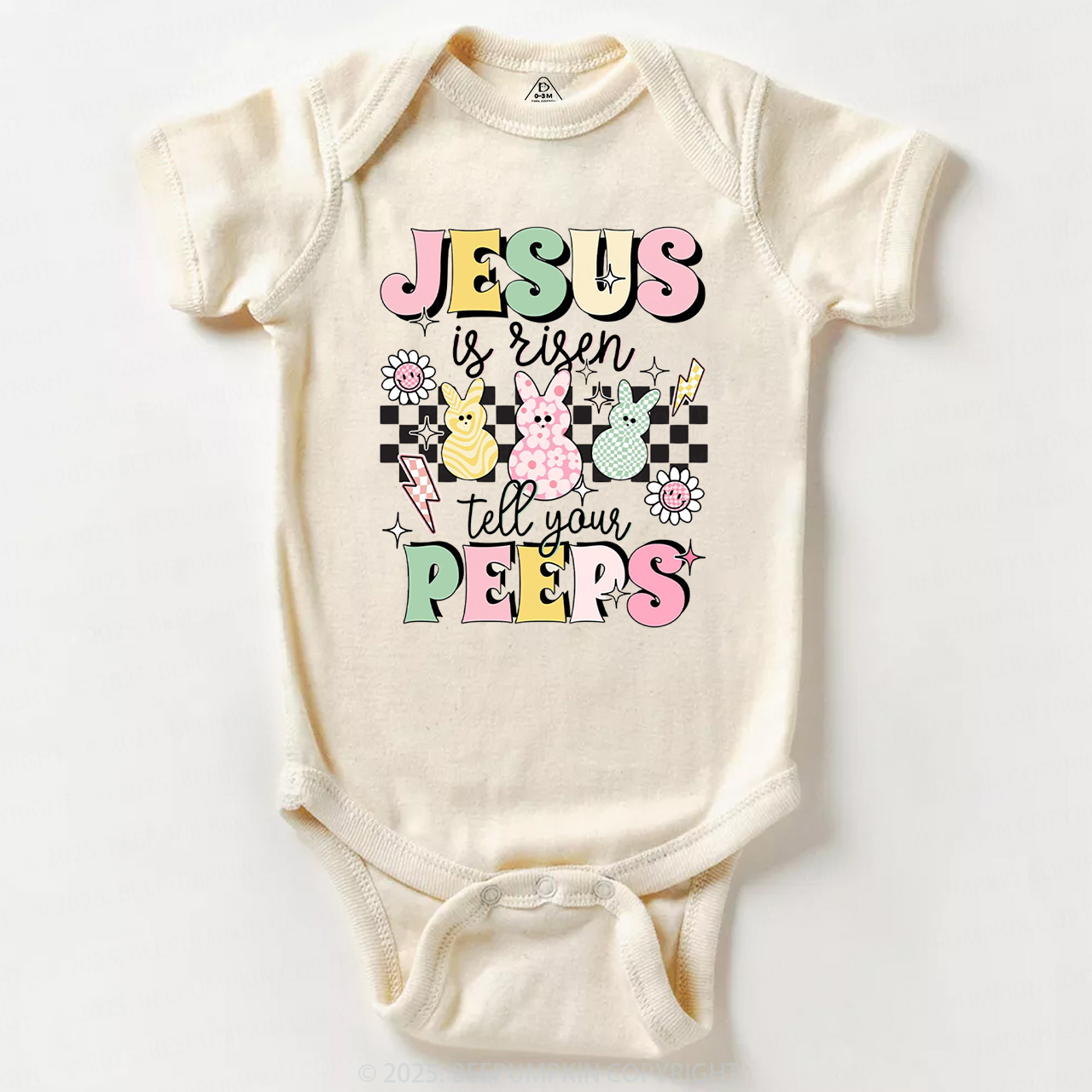 Jesus Is Risen Tell Your Peeps Bodysuit Beepumpkin