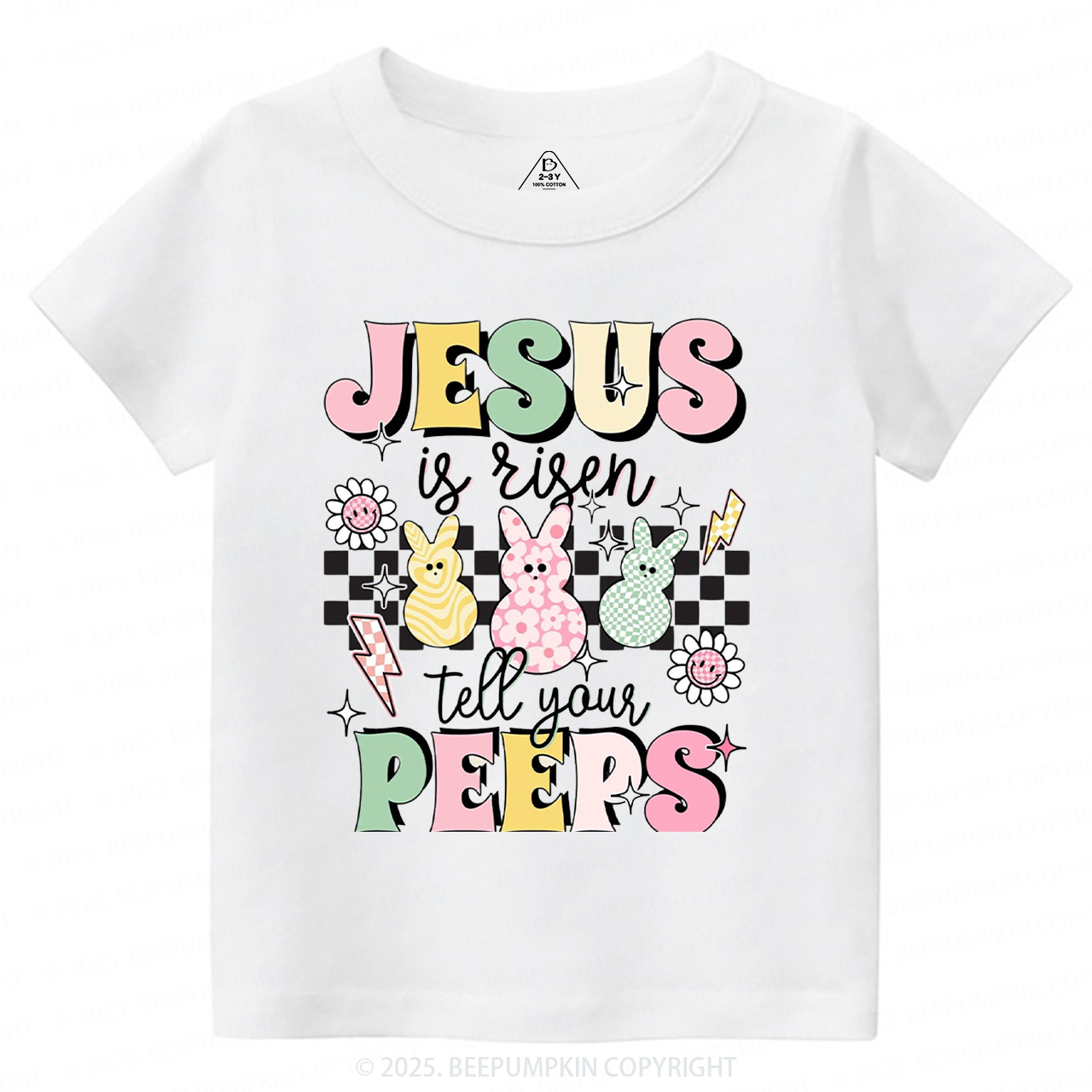Jesus Is Risen Tell Your Peeps Toddler&Kid's Tees Beepumpkin