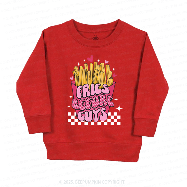 Fries Before Guys Kid's Sweatshirt