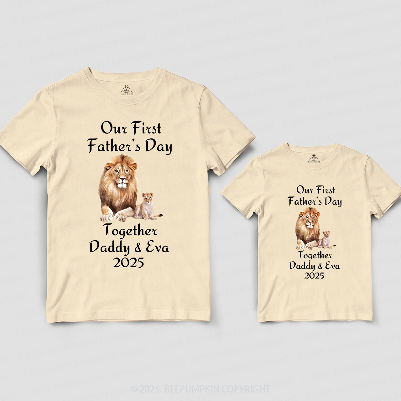 Custom Our First Father's Day Together Daddy And Me Matching Shirt