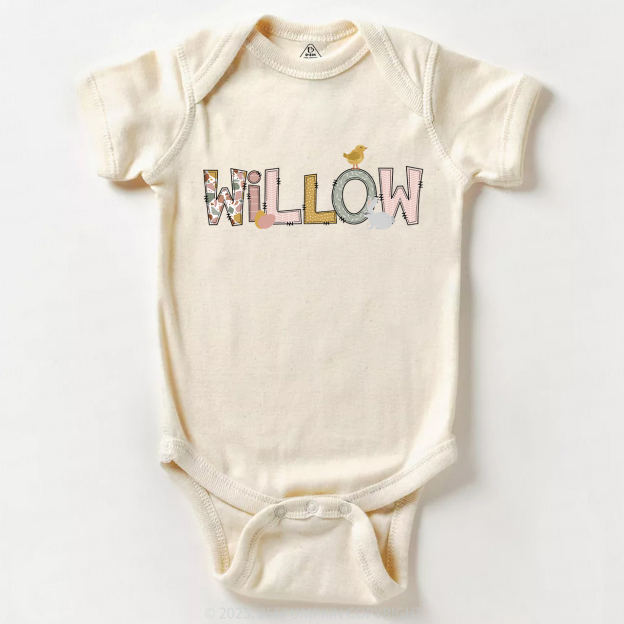 Personalized Name Easter Bodysuit Beepumpkin